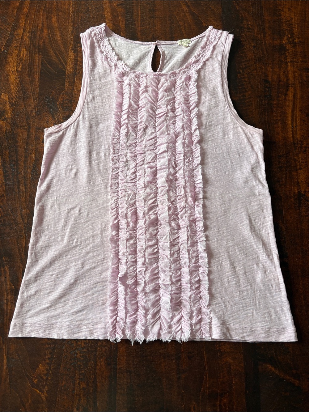 J Crew Ruffled Tank Light Pink Size Large - Picture 3 of 11